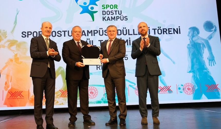 Amasya Üniversitesine “Spor Dostu Kampüs” ödülü