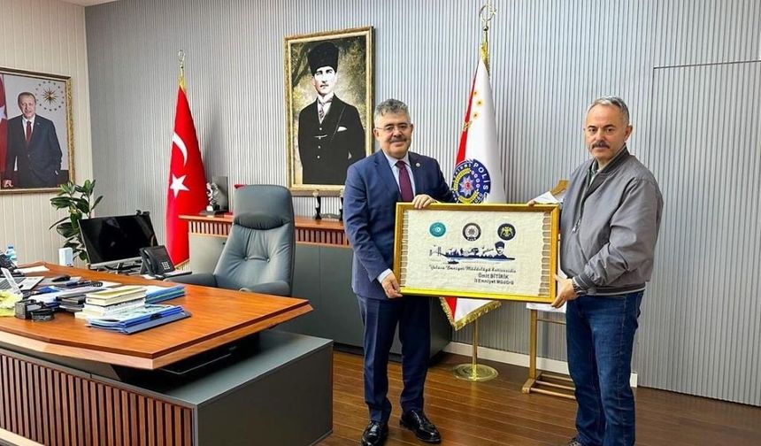 Kocaeli Milletvekili Veysel Tipioğlu'ndan Yalova Emniyet Müdürü Ümit Bitirik'e ziyaret