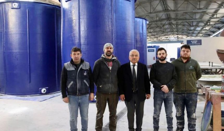 Ordu Büyükşehir'in ürettiği su depoları kırsal mahalelerde yerini alıyor