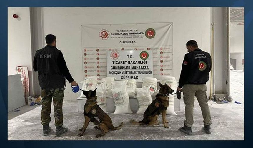 Ağrı’da 1 ton yasaklı madde ele geçirildi!