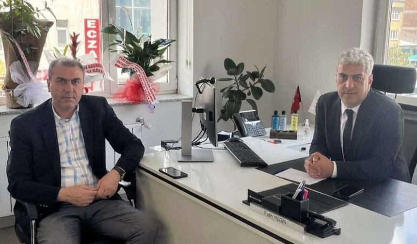 Başkan Şentürk Özyılmaz’dan Halkbank Kars Şubesi Müdürü Fatih Yeğin’e ziyaret