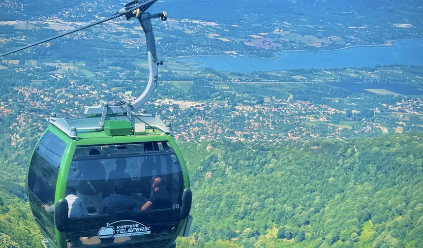 Kartepe Teleferik, bayramda ilgi odağı oldu