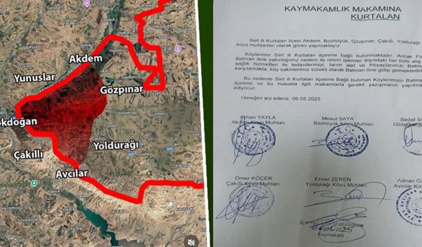 Siirt Kurtalan’ın 7 köyü Batman’a bağlanmak istiyor