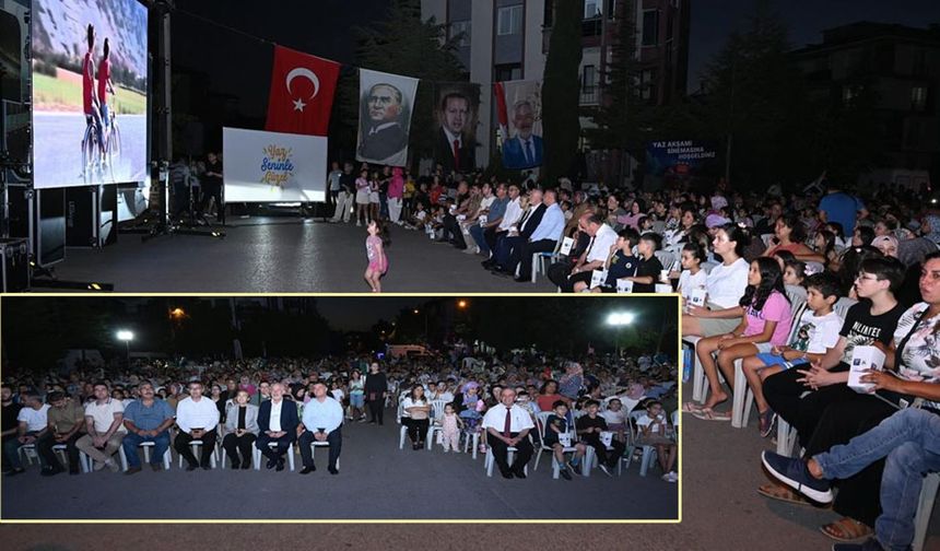 Isparta Davraz Mahallesi’nde açık havada sinema keyfi yaşandı