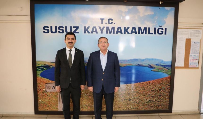 Kars Valisi Ziya Polat’tan Susuz Kaymakamı Muhammed Emin Tutal’a ziyaret