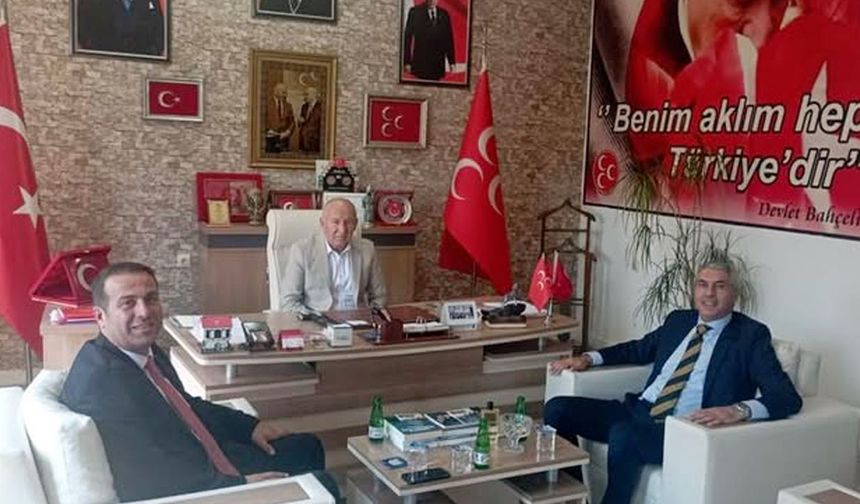 Kaymakam Coşkun’dan MHP İlçe Başkanlığı’na ziyaret