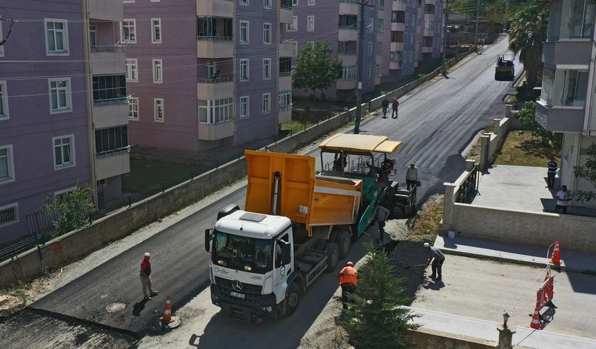 Fatsa'da Kutlukent Caddesi asfaltlandı