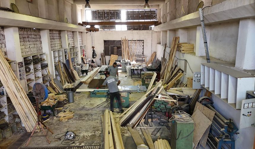 Kırıkkale Belediyesi park donanımlarını kendi üretiyor