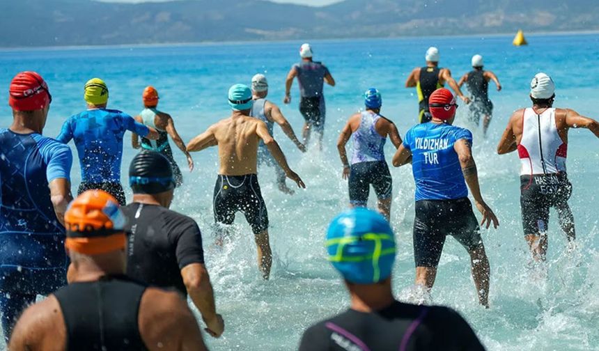 Salda gölü'nde triatlon etkinliği: Spor ve çevre dengesi vurgulandı