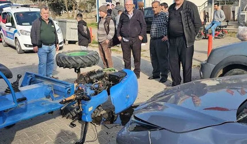 Senirkent’te otomobil ile pat pat çarpıştı: 2 yaralı