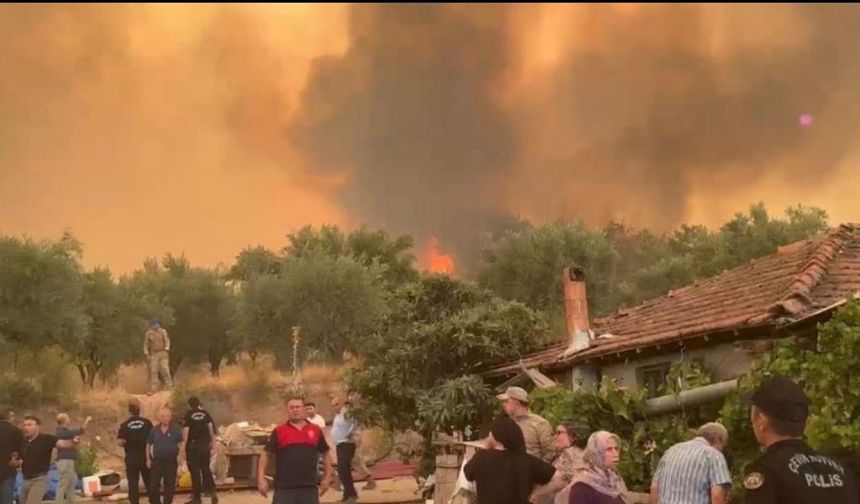 Denizli orman yangını kontrol altına alınmaya çalışılıyor